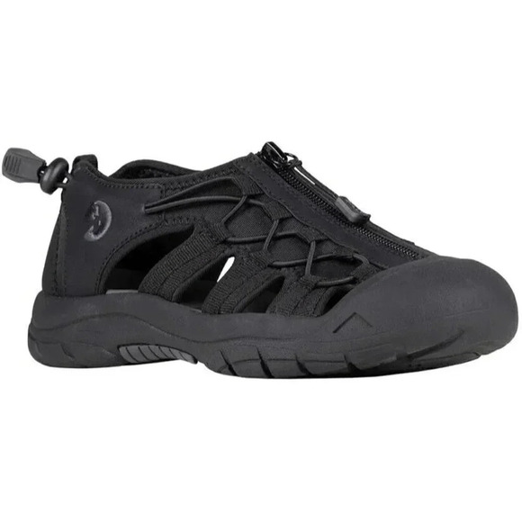 BILLY RIVER SANDALS WOMENS SIZE 6.5 BLACK ZIP FRONT - Picture 1 of 9